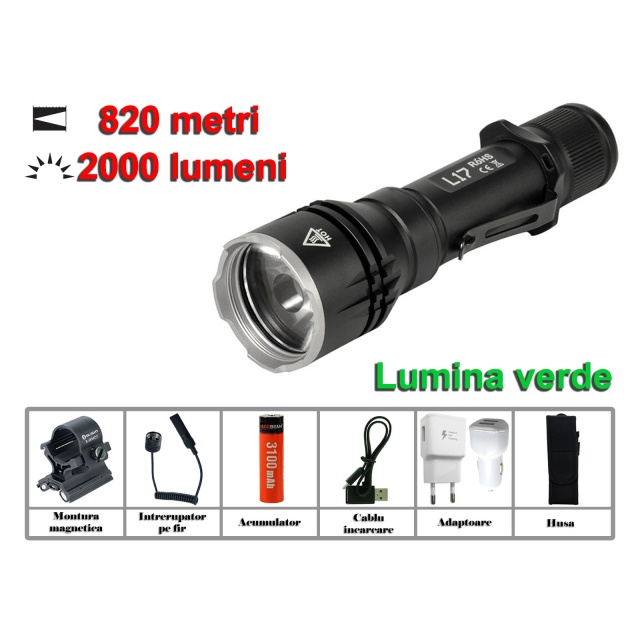 Acebeam L17G - Set lanterna vanatoare lumina verde Acebeam - 9