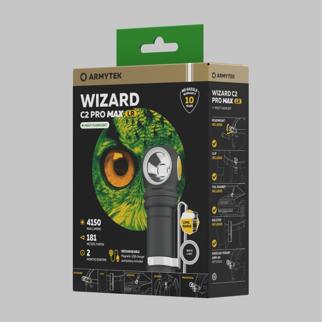 Armytek Wizard C2 PRO MAX LR - Lanterna frontala reincarcabila