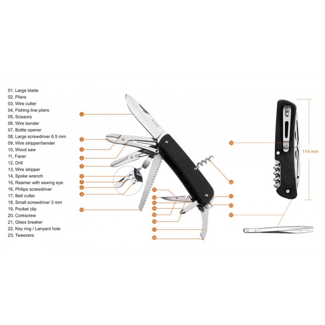 Ruike L51-B - Briceag multifunctional