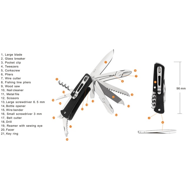 Ruike M61-B - Briceag multifunctional