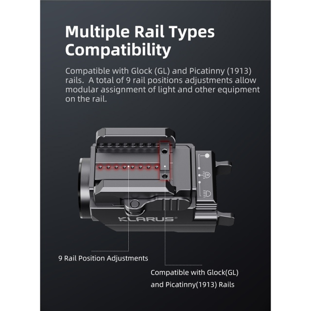 Klarus GL2 - Lanterna si laser pentru pistol