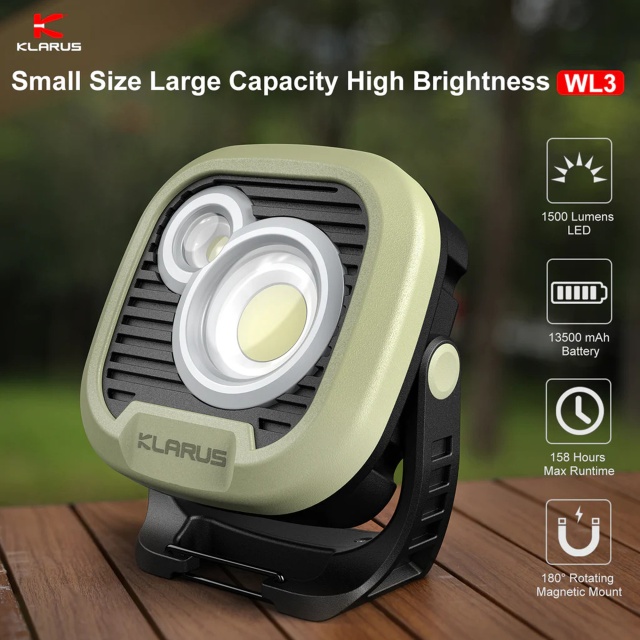 Klarus WL3 Green - Lampa LED reincarcabila